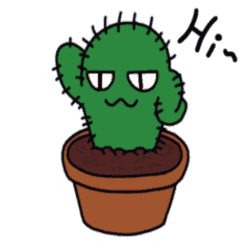 Cactus Pot PNG Image, Cute Green Cactus Cartoon With Pot, Cactus