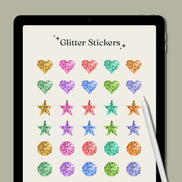 Tiny Glitter Stars Stickers
