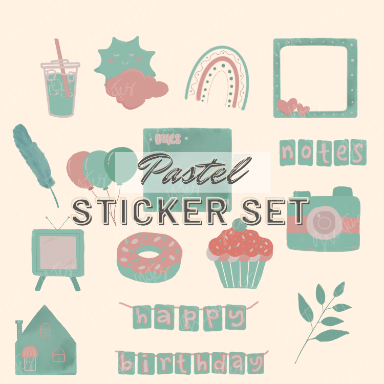 Pastel stickers deals